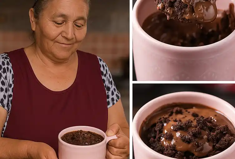 Receita do Dia da Amizade Brownie de Caneca