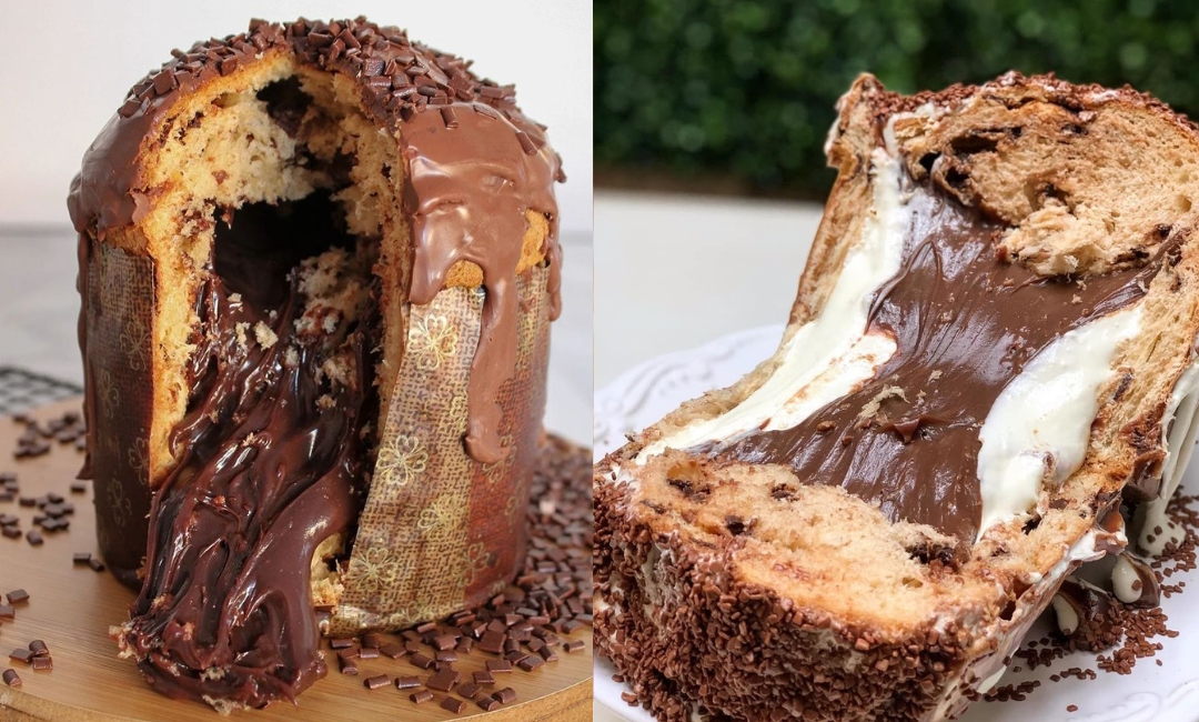 Panetone Gourmet Recheado A família disse que parece comprado em confeitaria chique